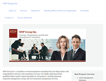 Tablet Screenshot of hdpgroup.com